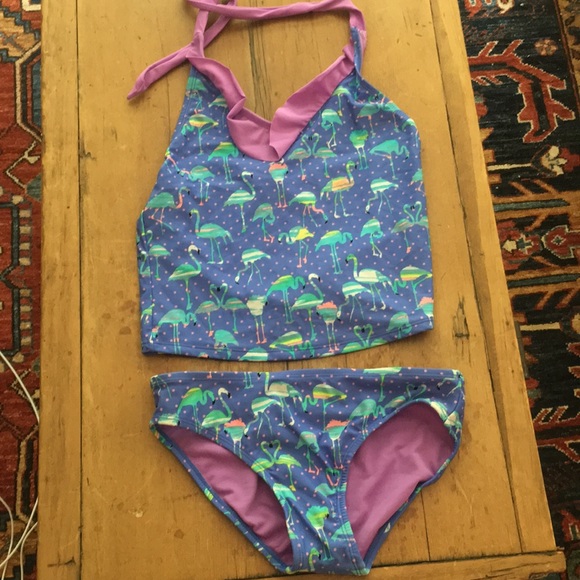 Xhilaration Other - Girls’ flamingo halter swim tankini